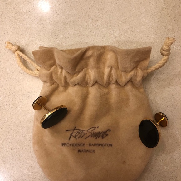 Ross-Simons Gold 1/20  and Black Oval Cufflinks - Picture 2 of 16